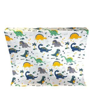 Dinosaur Splat Mat Waterproof Highchair Beach Car Travel Green White Grip Spots